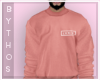 {B}Oversize Pink Sweater