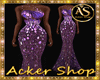 Purple Sequins Gown
