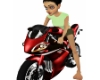 Animated red Motorcycle