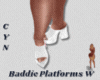 Baddie Platforms White