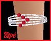 Ball Bracelet Red Silver