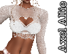 AA White Lace Heart Top