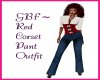 GBF~Red Corset Jean Fit