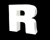White Letter 'R' Seat