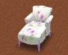 Lavender Floral Chaise
