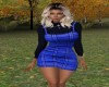 Fall Dress Black/Blue
