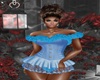 BLUE FUR LACE CORSET