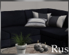 Rus Navy Sofa Set