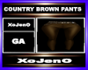COUNTRY BROWN PANTS