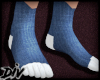 !D! Blue Open Toe Socks