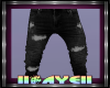 Kids Black Biker Jeans
