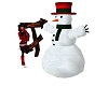 Happy Snowman signpole
