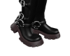 IVY BLACK BELTED BOOTS