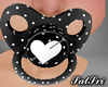 All Black Dotted Paci