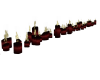 candles in line burgundy