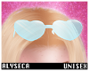 A! Heart glasses blue