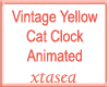 Yellow Cat Clock A