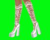 white lace shoes