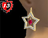 #13 Star Earing RED