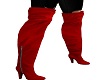 Red Suede Thigh Boots 1