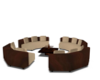 Brown n Wood Round Couch