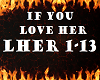 if you love her