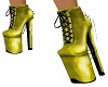 yellow laced chain boots