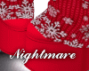 L- WINTER KNIT RED BOOTS