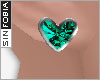 ::S::Heart Emerald Earri