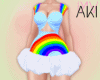 Aki Rainbow Puffy Dress