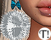 T! Pompom Earrings Blue