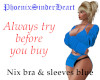 Nix bra & sleeves blue