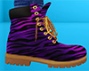 Purple Stripe Work Boots (M)