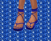blue twist sandals