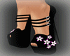 Black flower shoes