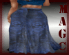 Long blue design skirt