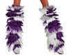 Purple/White fur boots