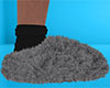 Gray Fluffy Slippers 5 M