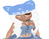 Darcy Doll Hat/Hair Blue