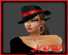 KDD Blk w/Red Sassy Hat