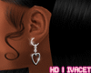 Hollow heart earrings. S