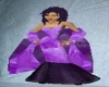 purple fishtail gown