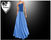 Girls Blue Silk Ballgown