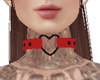 Choker red and black