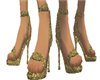 gold spike heels