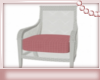 pink wicker chair