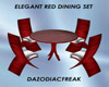 Elegant Red Dining Set