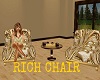 Rich gold n cream chair
