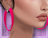 Contrast earrings pink