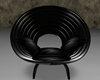 modern blk glass chair